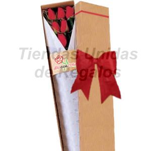 Caja con Rosas Importadas x 6